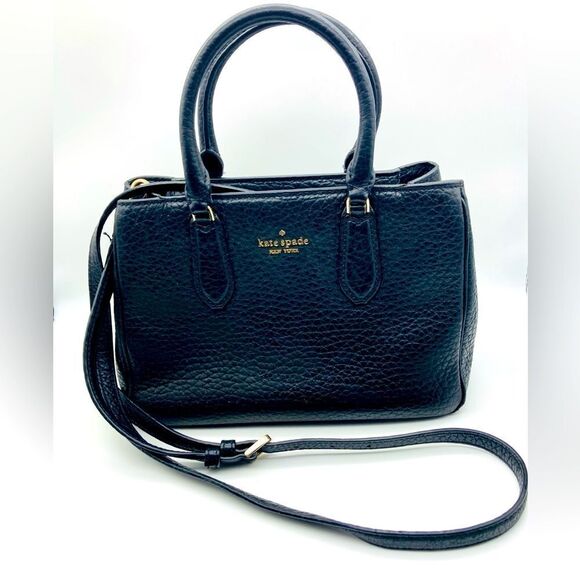 Kate Spade New York Leighton Pebble Leather Satchel Handbag Shoulder Bag - Picture 1 of 12